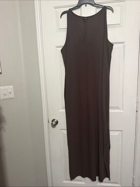 torrid Sleeveless V-Neck Maxi Dress in Dark Brown